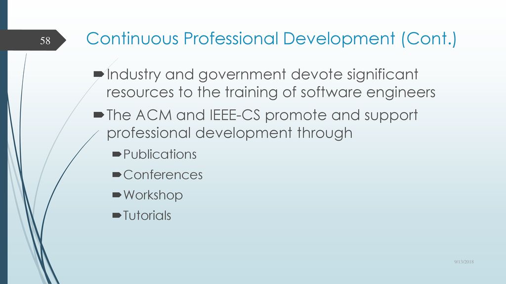 Continuous Professional Development (Cont.)