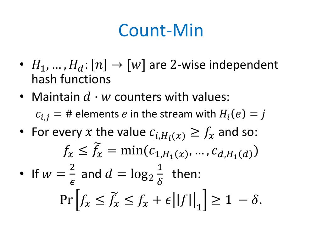 Sublinear Algorihms For Big Data Ppt Download