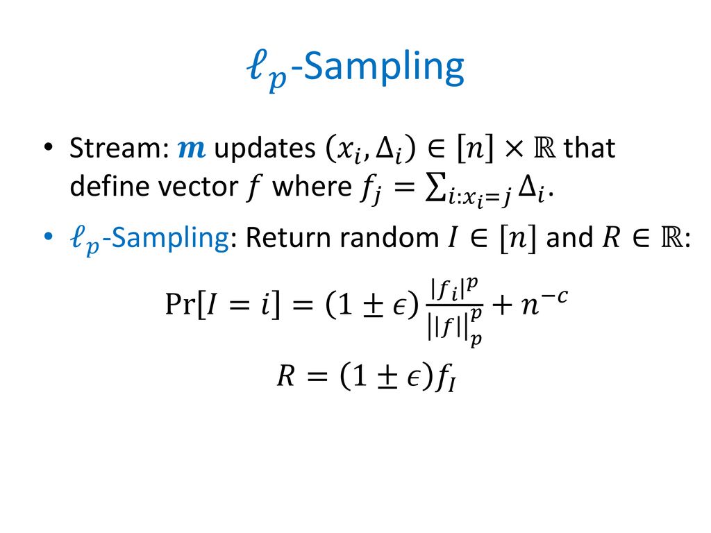 Sublinear Algorihms For Big Data Ppt Download