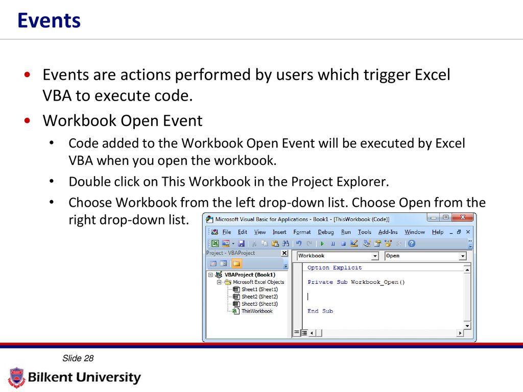 excel vba on open workbook event excel vba on open workbook event