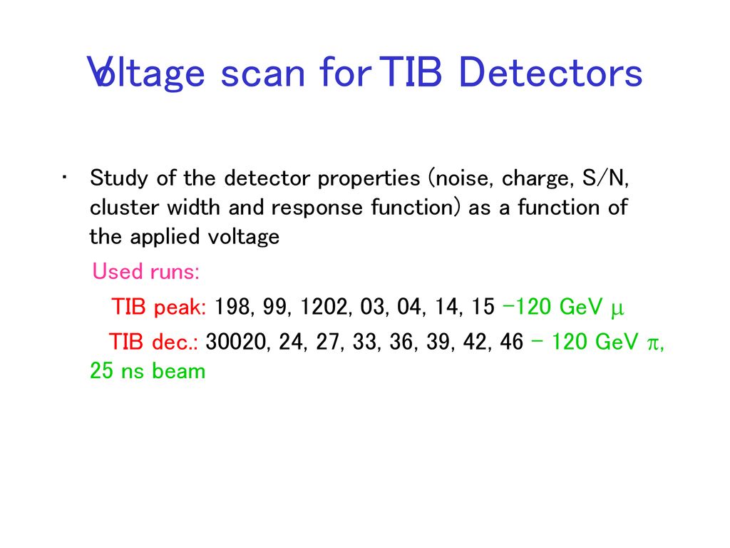 Voltage scan for TIB Detectors
