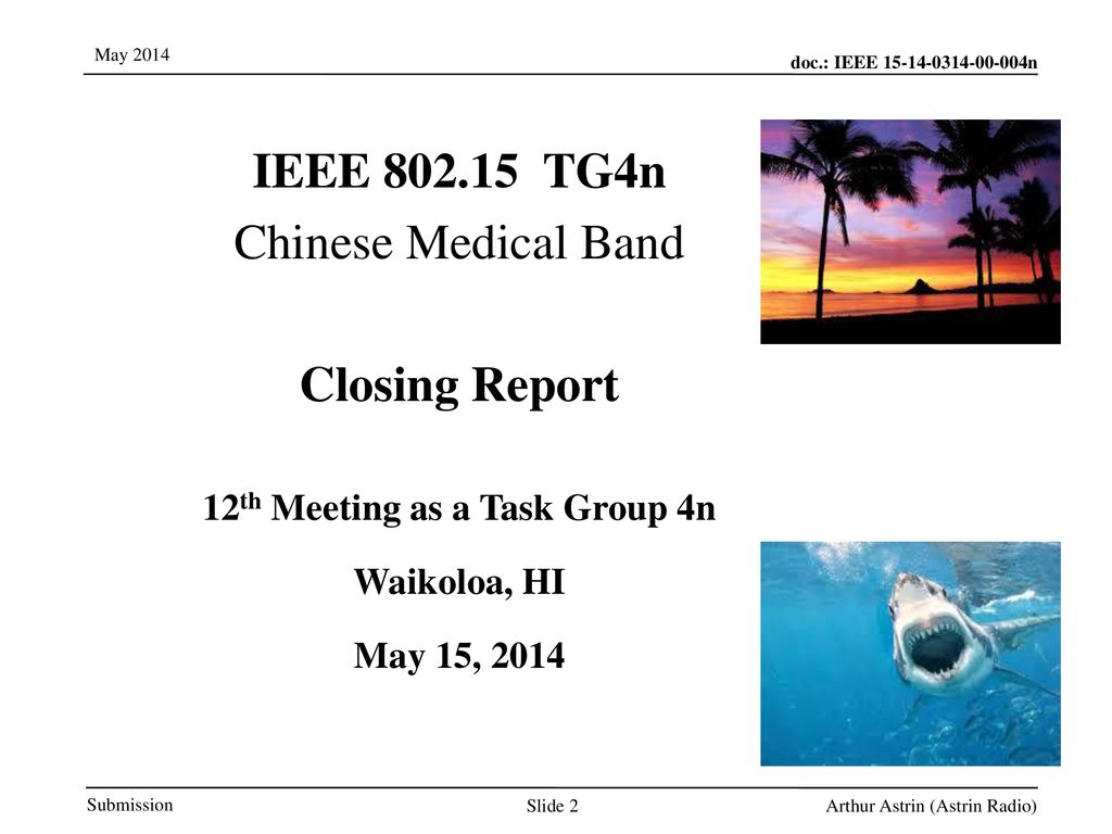 12th Meeting as a Task Group 4n