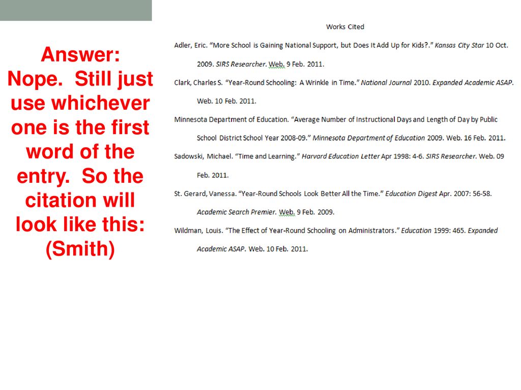 Citations And Works Cited Page Ppt Download