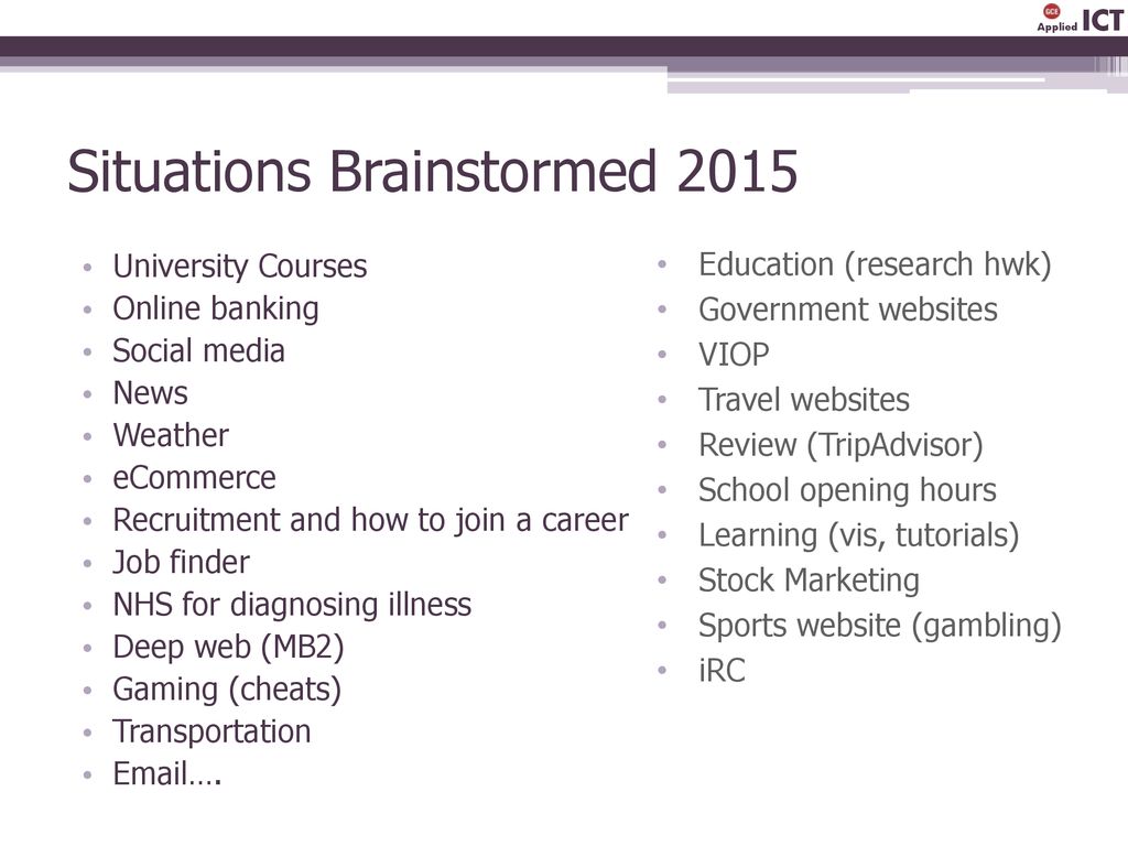 Gce applied gce g042 lecture 05 situations in own experience mb1