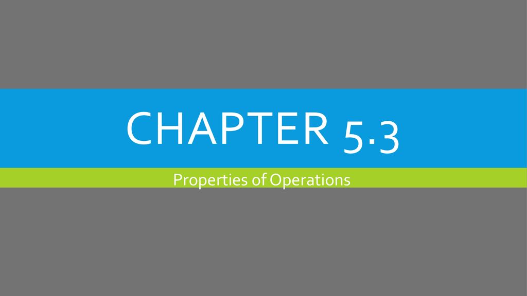 Properties of operations ppt download