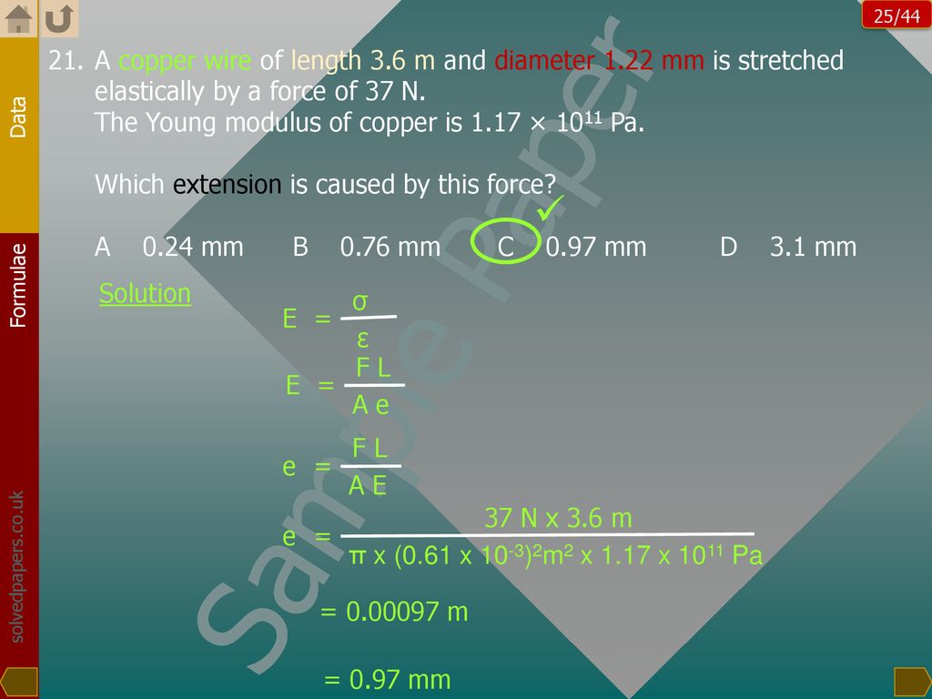 Cambridge Cie Physics Sample Paper 1 Worked Out C Ppt Download