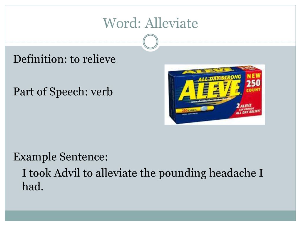 Alleviate Definition