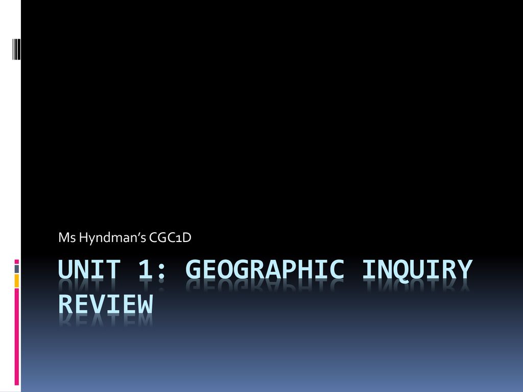 Unit 1 Geographic Inquiry Review Ppt Download