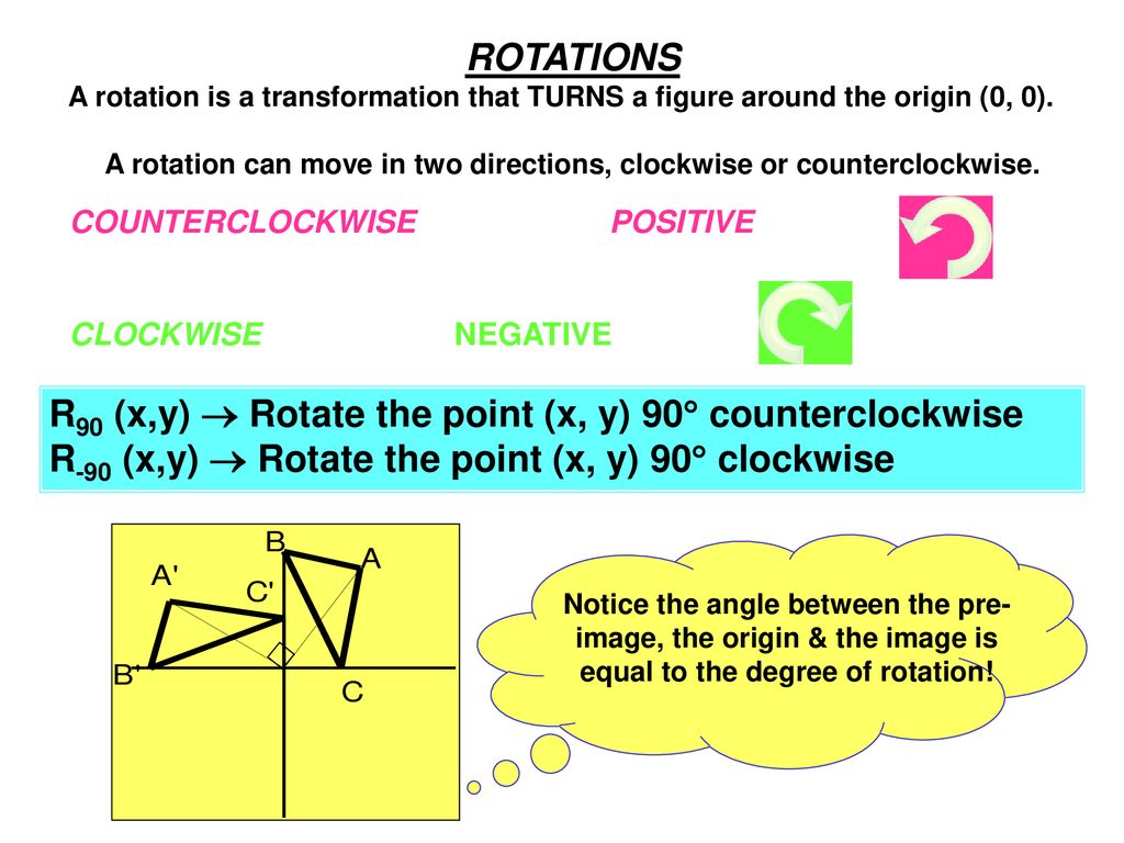 R90 X Y Rotate The Point X Y 90 Counterclockwise Ppt