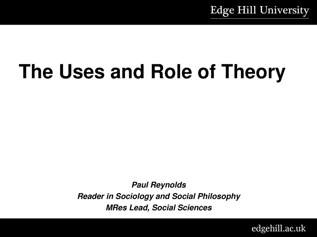 Reader in Sociology and Social Philosophy MRes Lead, Social Sciences