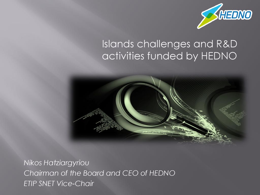 Islands challenges and R&D activities funded by HEDNO