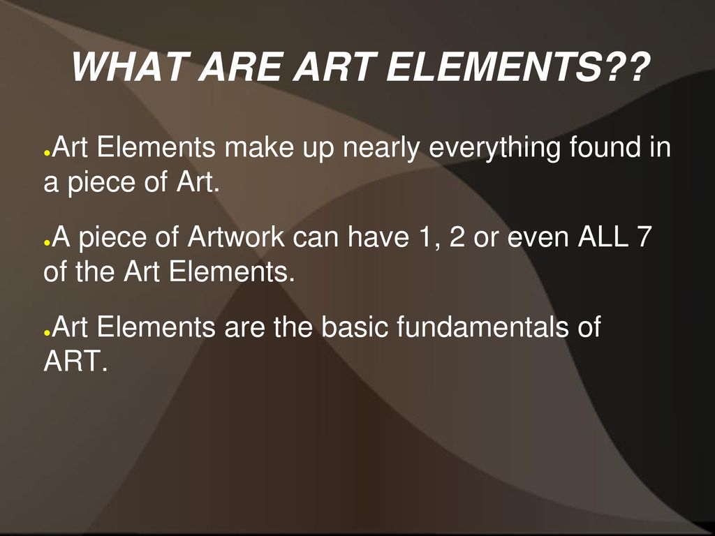 Art Elements Line Shape Space Form Value Texture Color