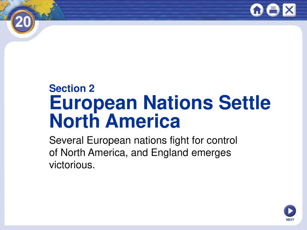 European Nations Settle North America