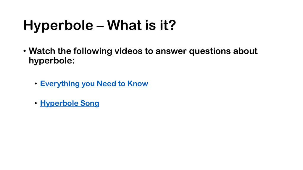 HYPERBOLE. - ppt download