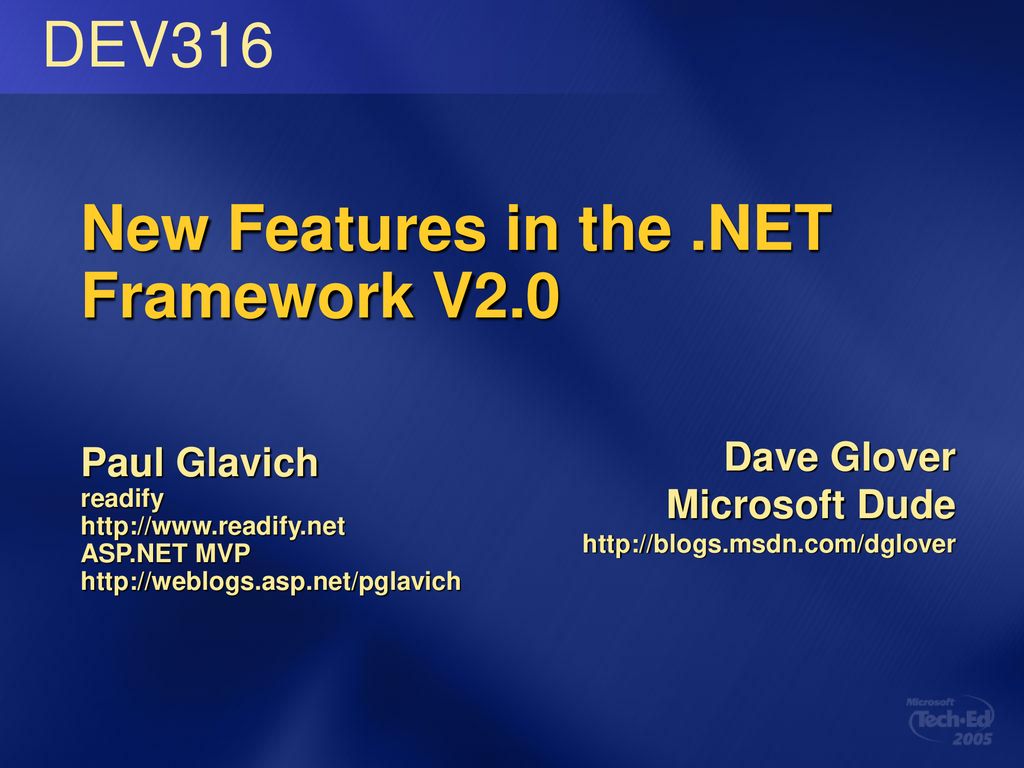 New features in the net framework v ppt download