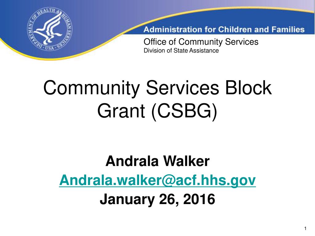 Community Services Block Grant (CSBG) - ppt download
