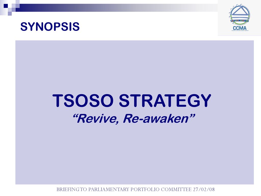 TSOSO STRATEGY Revive, Re-awaken