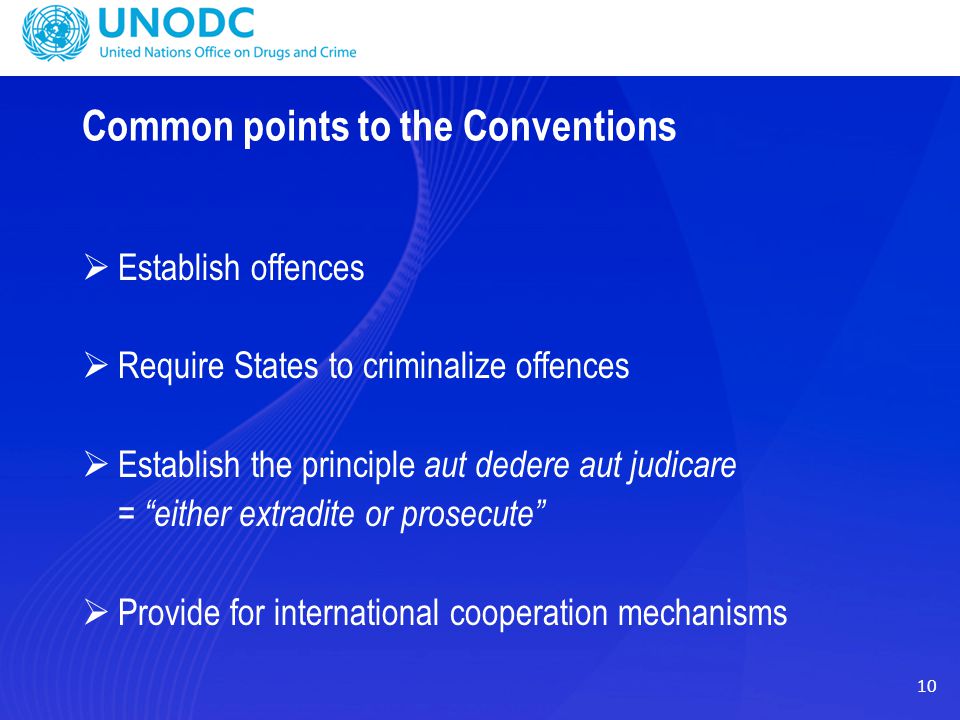 Common points to the Conventions
