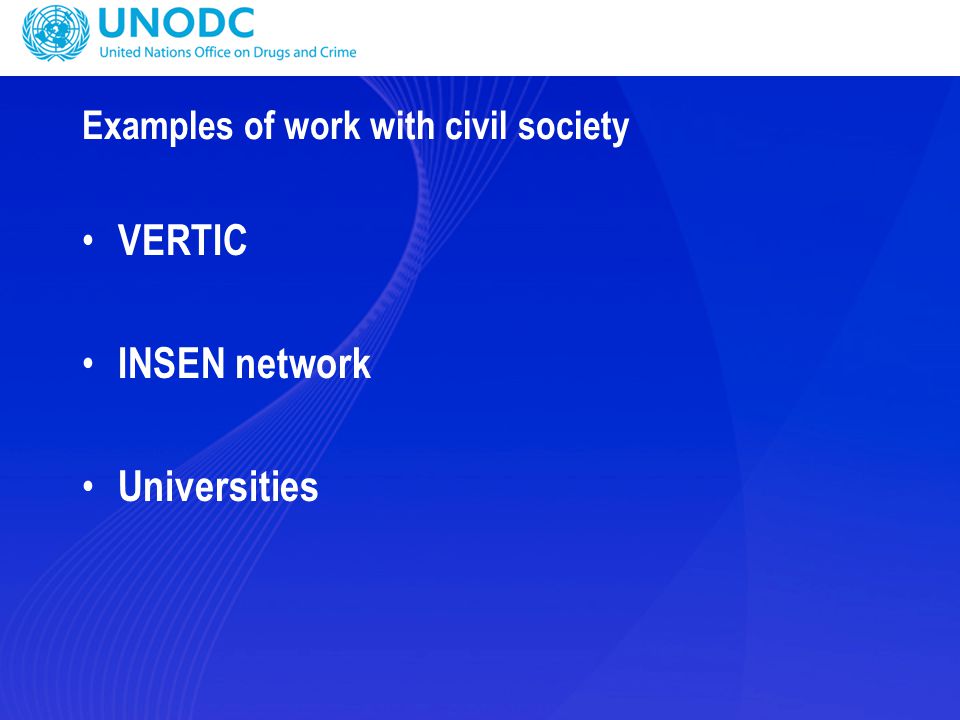Examples of work with civil society