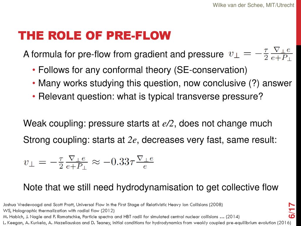 The role of pre-flow A formula for pre-flow from gradient and pressure