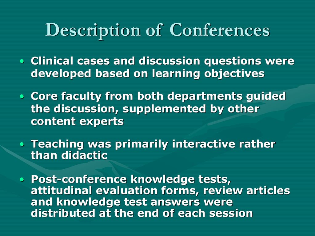 Description of Conferences