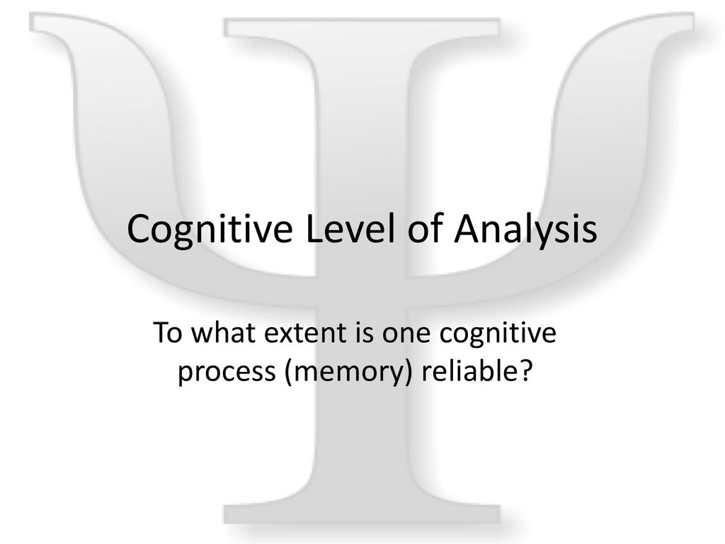 Cognitive Level Of Analysis Ppt Download 5045