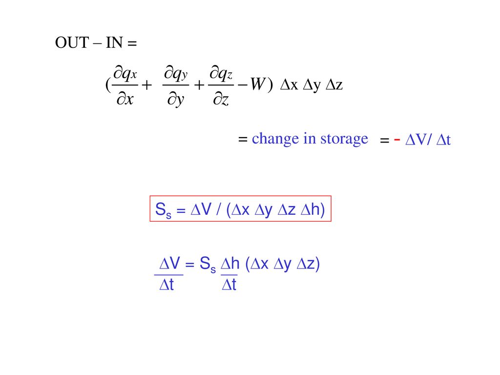 Transient Water Balance Eqn Ppt Download