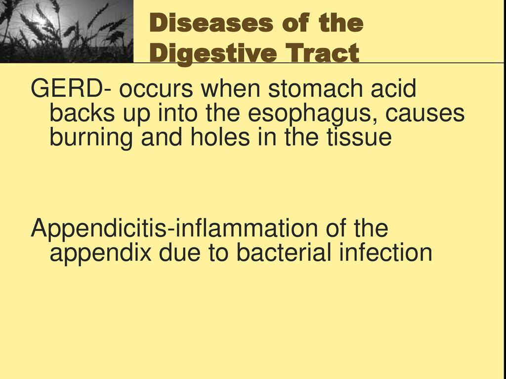 Diseases of the Digestive Tract