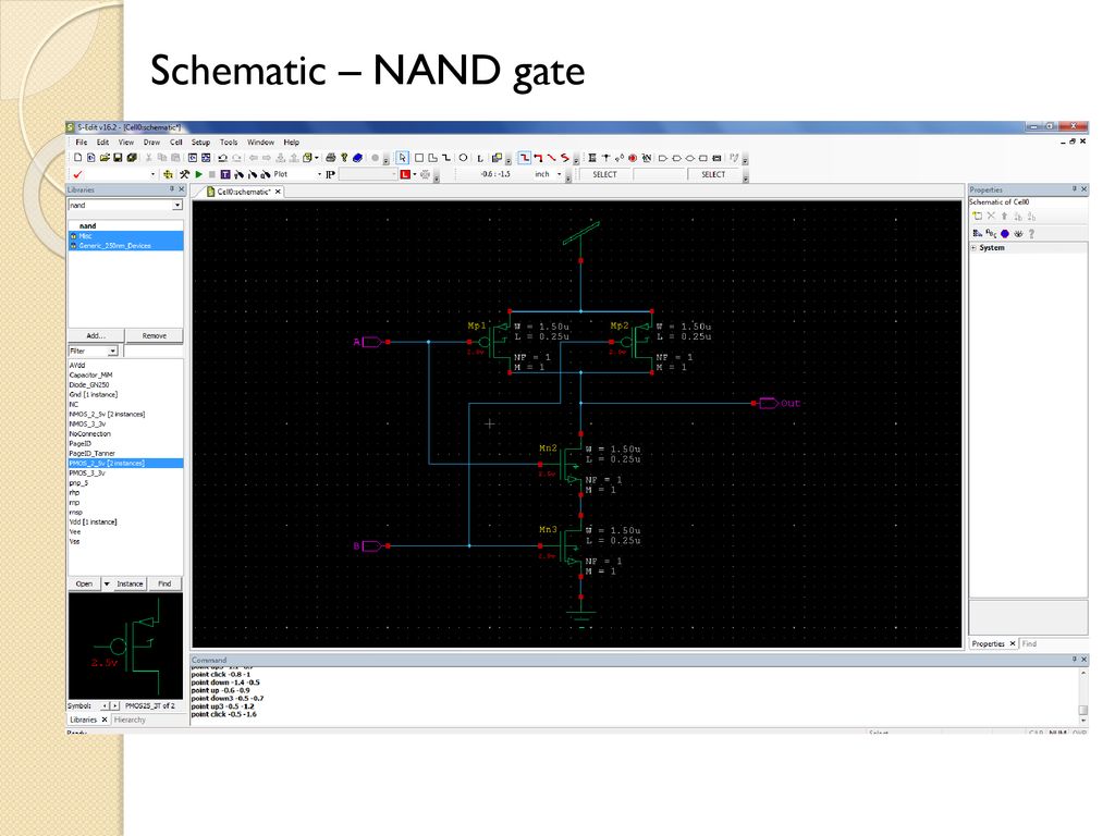 Schematic – NAND gate