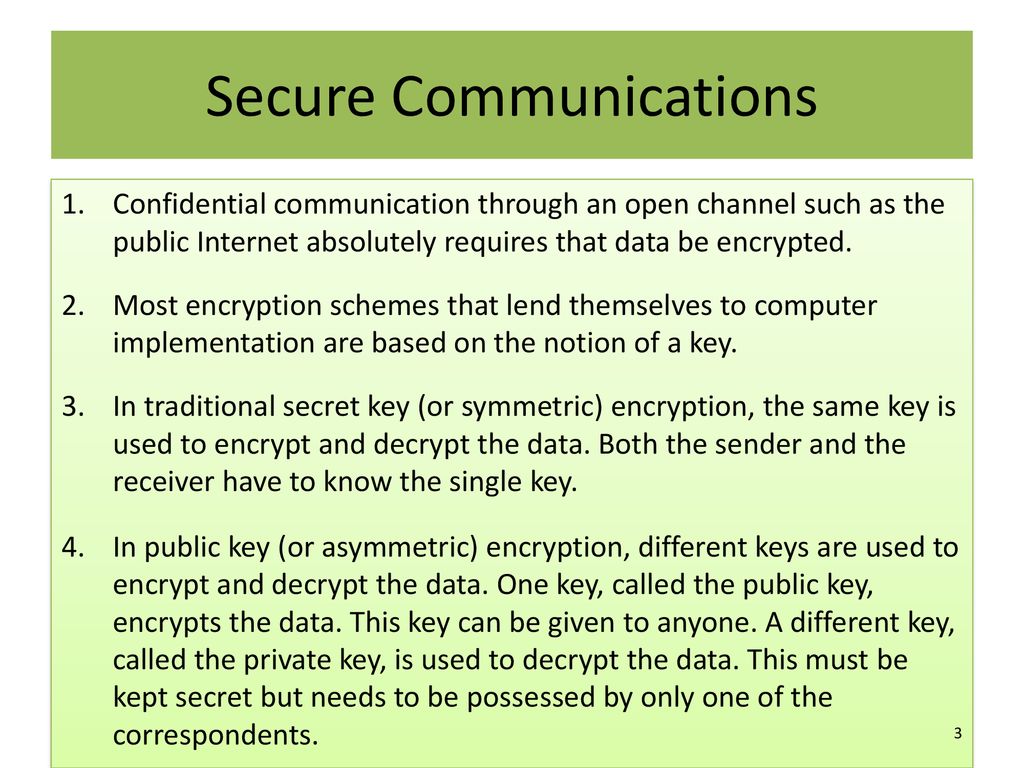 Secure Communications