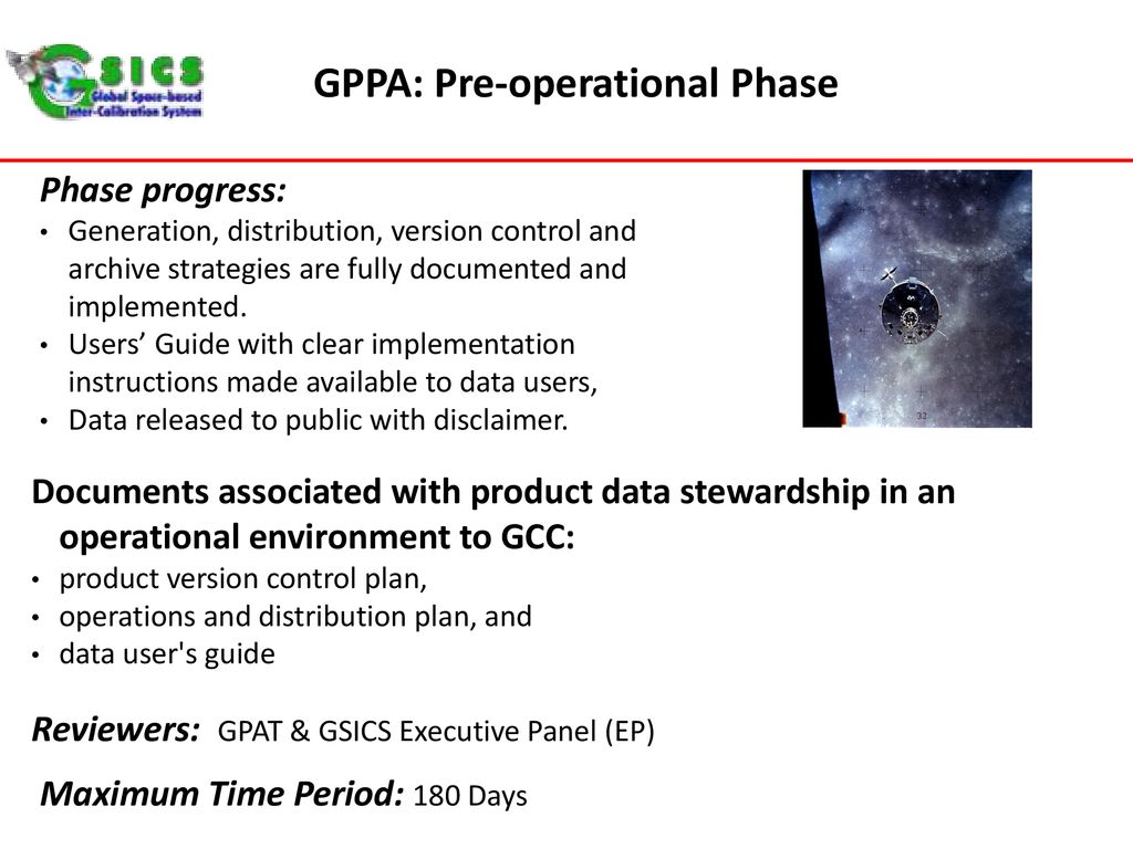 GPPA: Pre-operational Phase