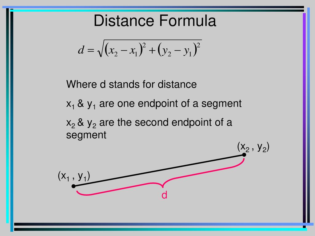 22.22 Distance Formula. - ppt download With Distance And Midpoint Worksheet