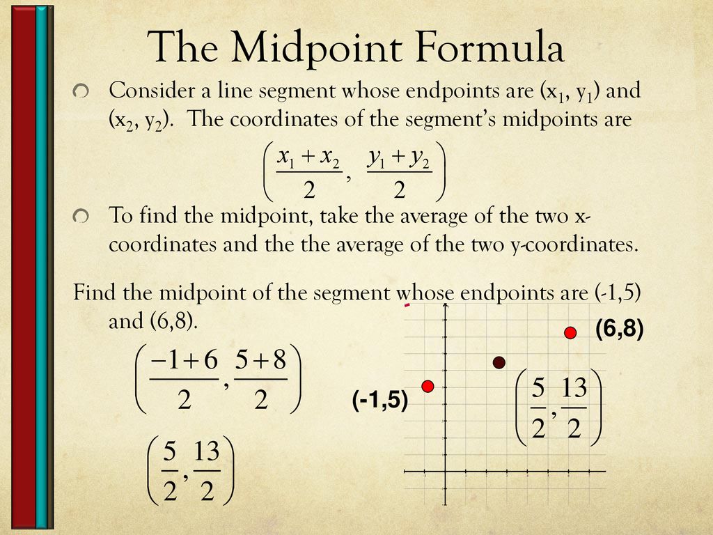 Section 25.25 Distance and Midpoint Formulas and Circles - ppt download Throughout Distance And Midpoint Formula Worksheet