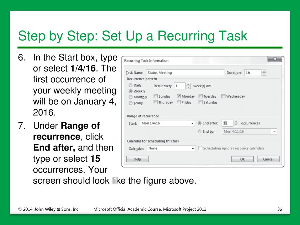Step by Step: Set Up a Recurring Task