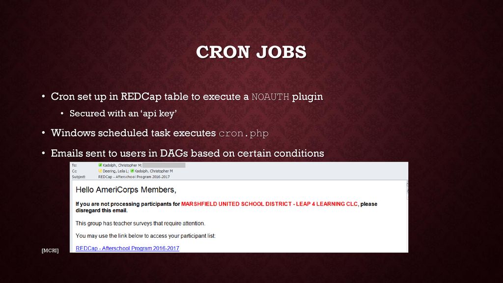 Operational non traditional uses of redcap ppt download