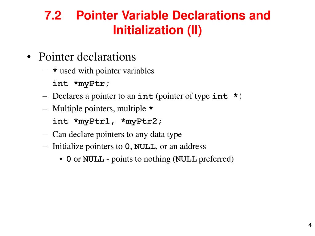 Chapter 7 - Pointers Outline 7.1 Introduction - ppt download