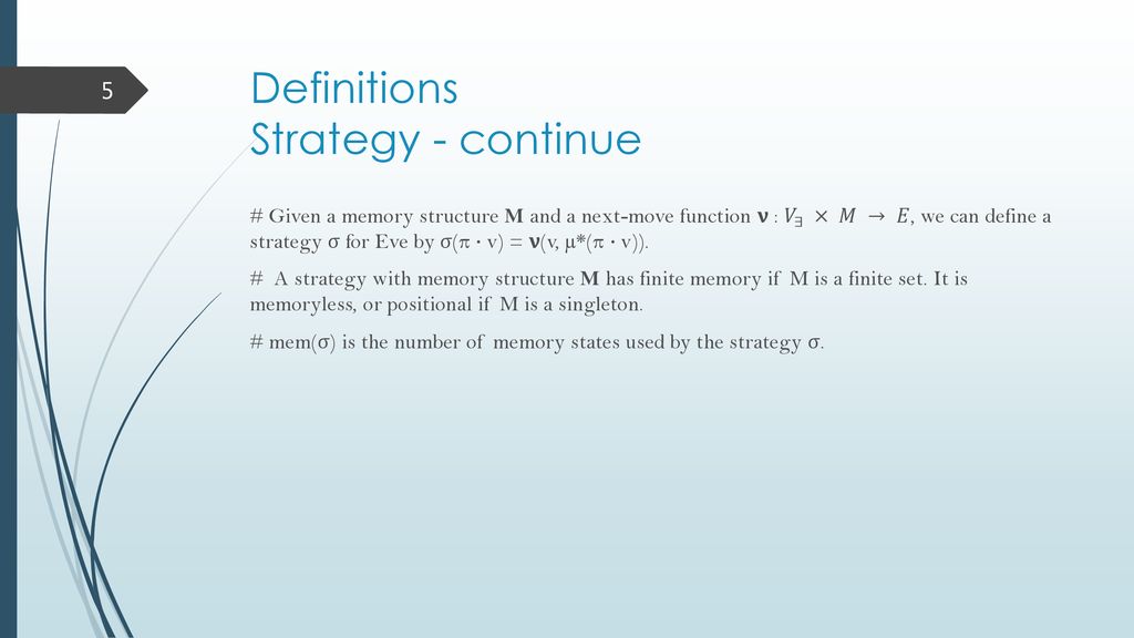 Playing Safe Thomas Colcombet Nathanael Fijalkow And Florian Horn Ppt Download