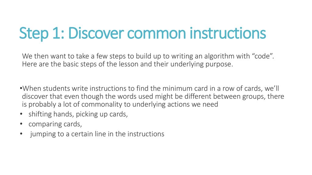 Vocabulary Algorithm - A precise sequence of instructions for processes ...