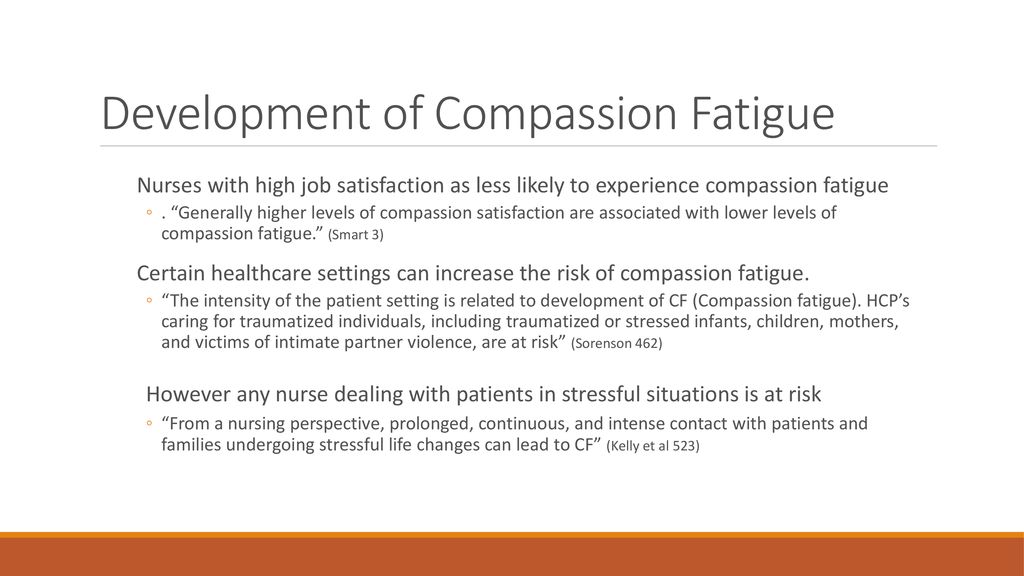 Development of Compassion Fatigue