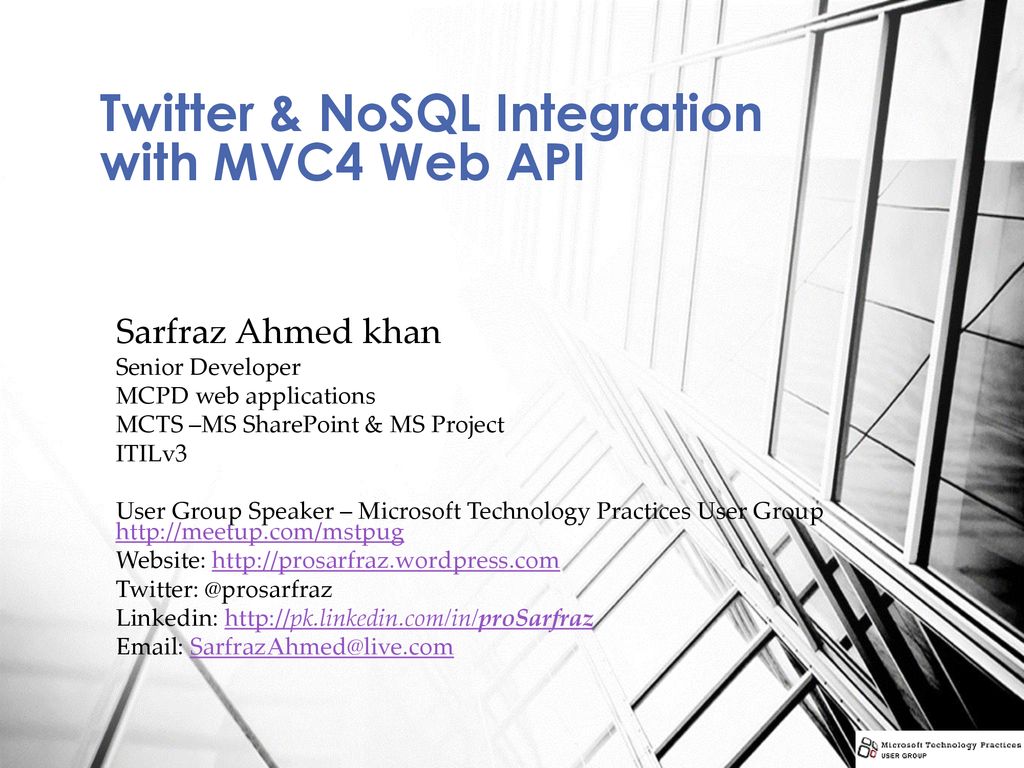 Twitter & NoSQL Integration With MVC4 Web API - Ppt Download