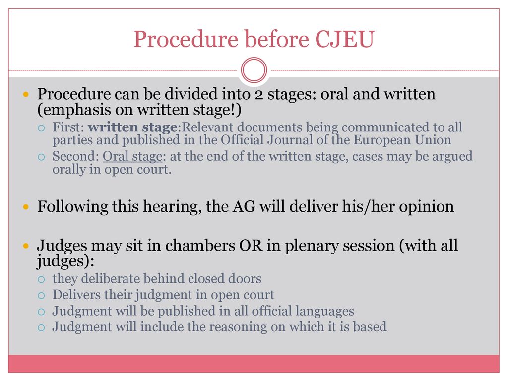 The COURT OF JUSTİCE OF THE EU ppt download