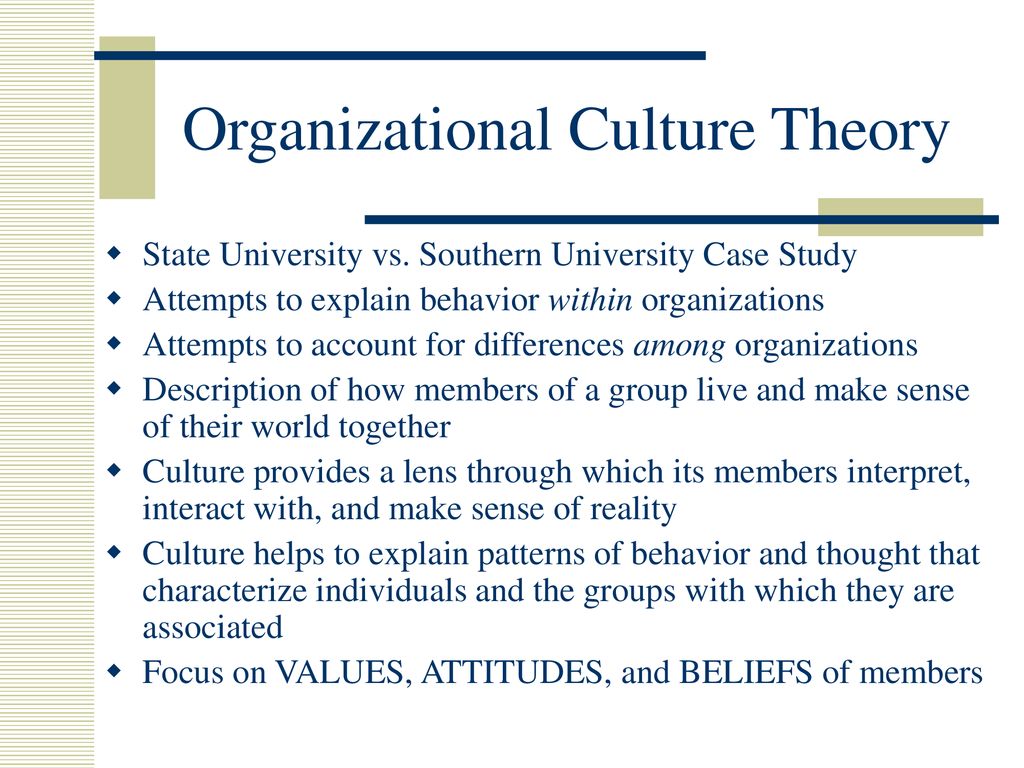 Organizational Culture Theory and Critical Theory - ppt download