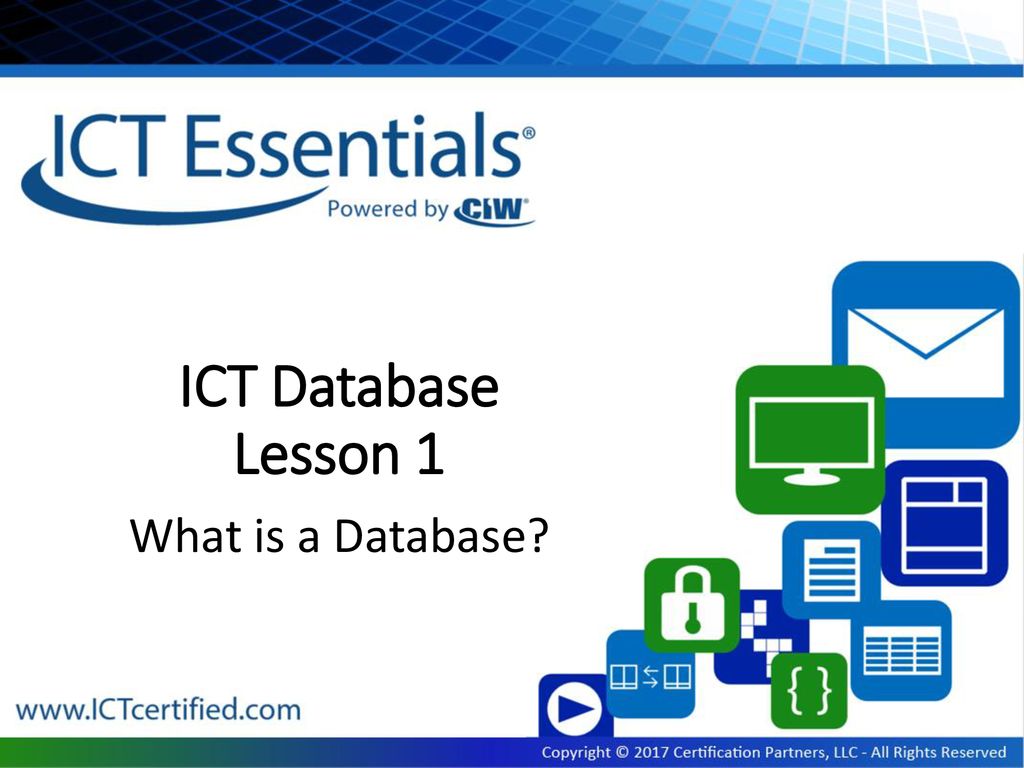 ICT Database Lesson 1 What is a Database