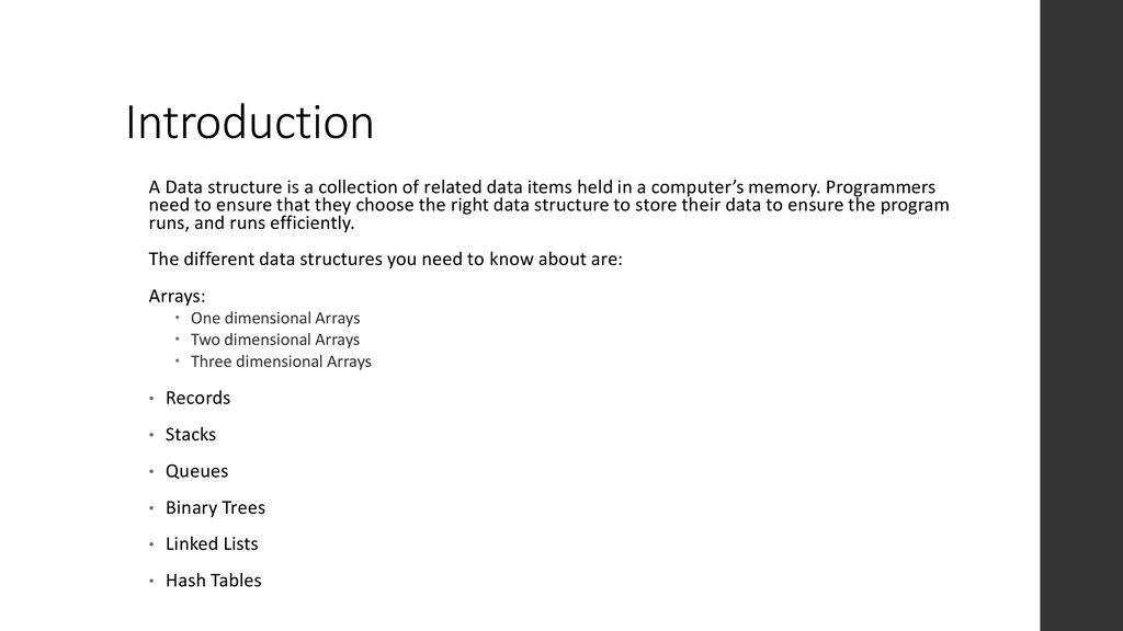 Chapter 1: Data Structures 1A, B - ppt download