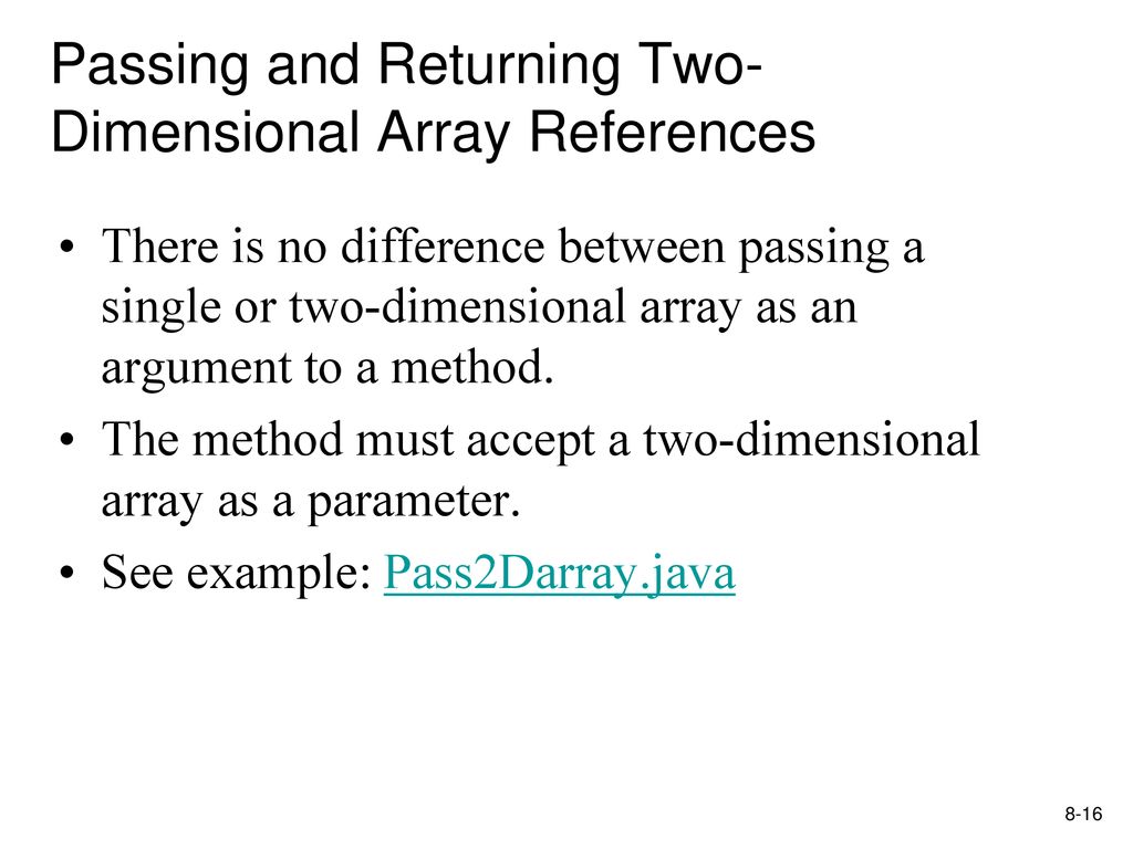 Chapter-7 part3 Arrays Two-Dimensional Arrays The ArrayList Class ...