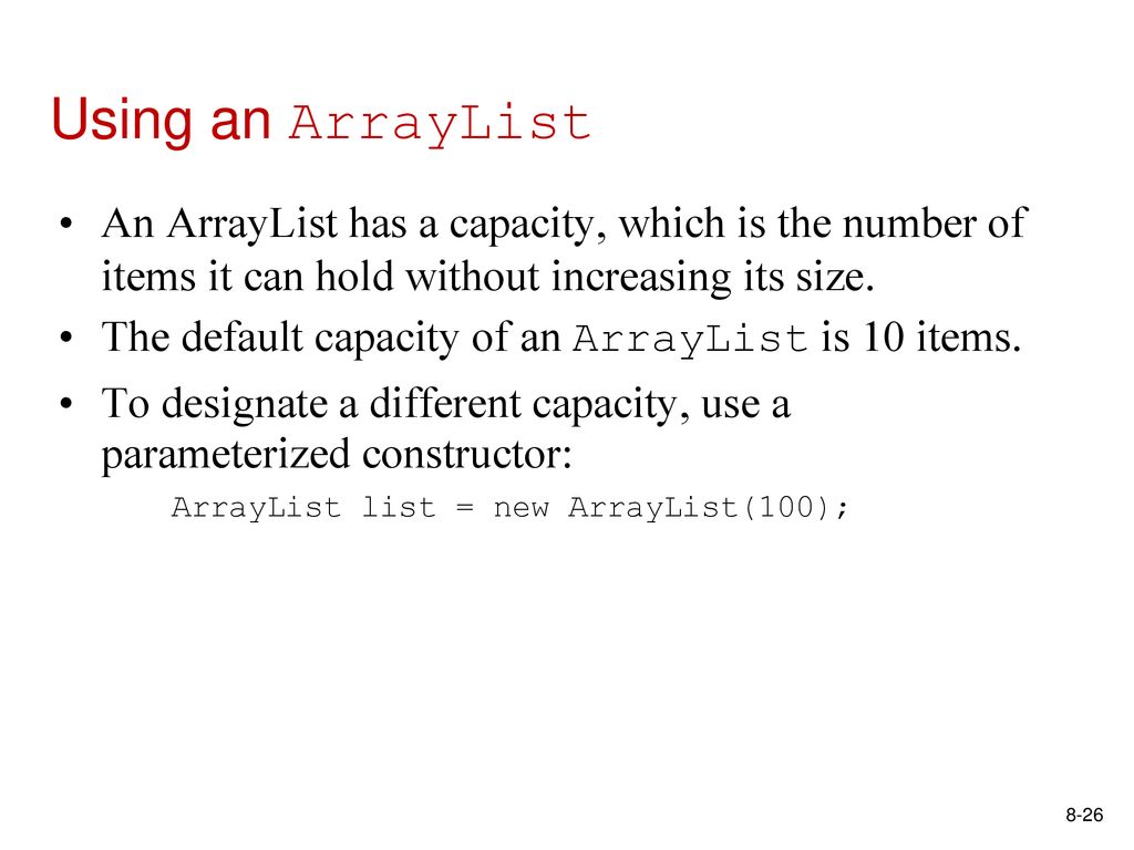 Chapter-7 part3 Arrays Two-Dimensional Arrays The ArrayList Class ...
