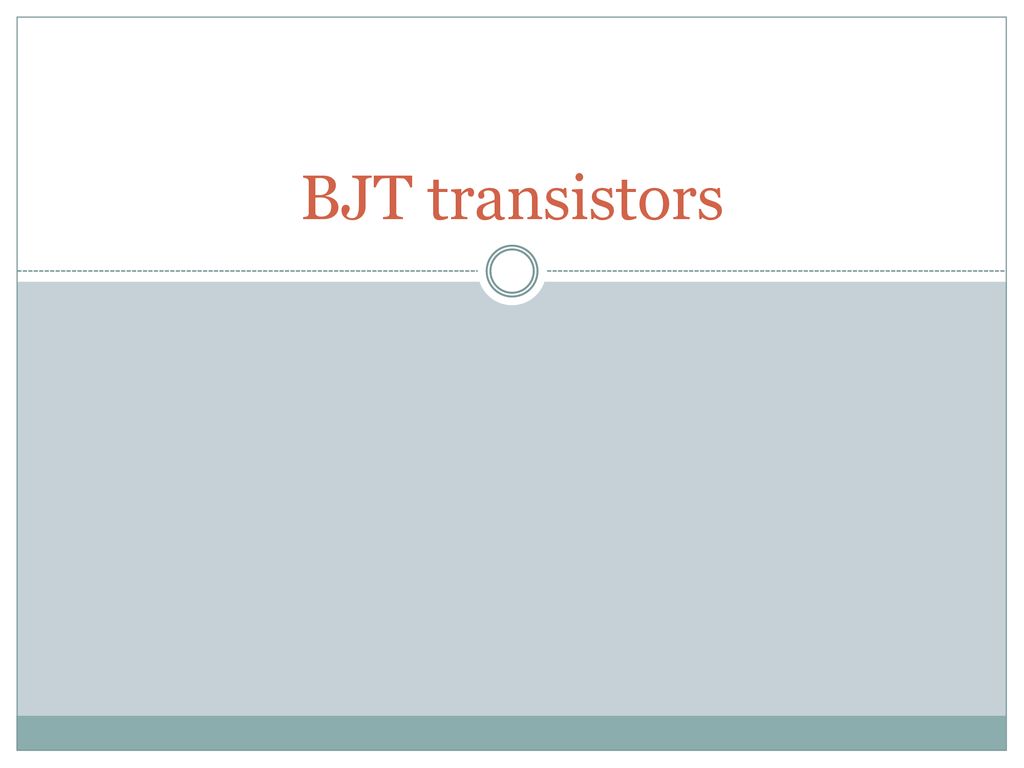 BJT transistors. Circuit Diagram