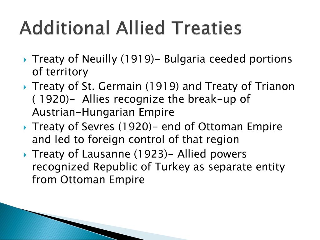 Additional Allied Treaties