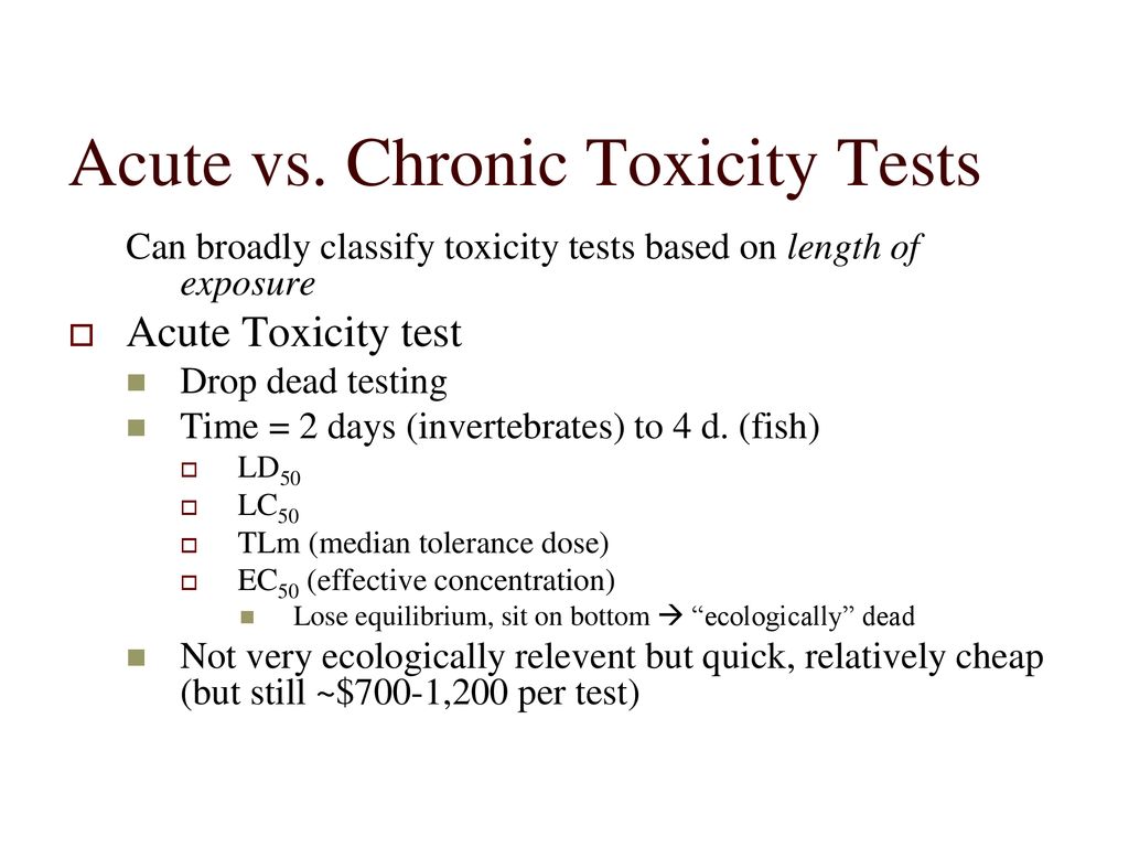 Chronic Toxicity - an overview