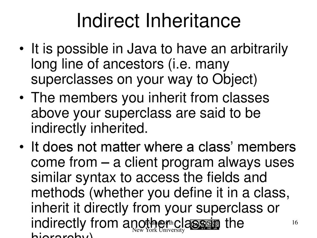 Road Map Inheritance Class hierarchy Overriding methods Constructors ...